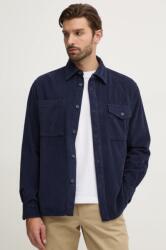Benetton kordbársony ing galléros, sötétkék, regular, 5H1KUQ04Y - sötétkék L