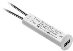 Triomax Univerzális érintés nélküli kapcsoló, fehér, fényerőszabályozóval, 12V, Max 24W, Mini AMP csatlakozóval (AE-WBBUNI-10DIM)