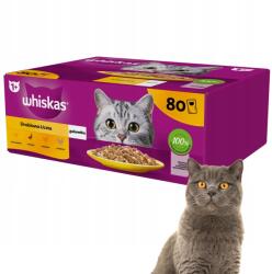 Whiskas Nedves Macskaeledel Csirke Pulyka Baromfi Kacsa Zselében 80X85 G