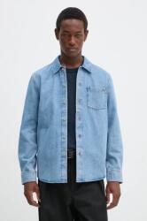 APC A. P. C. farmering surchemise vittorio brodee férfi, galléros, regular, COGYH-H02837 - kék L