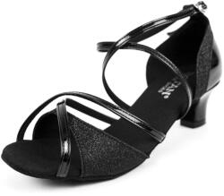 Botan női tánccipő BL-49 fekete 4 cm Cuban Méret: 38, 5