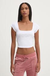 Juicy Couture top REGAL SQUARE NECK CROPPED TEE női, fehér, JCBCT224831 - fehér M