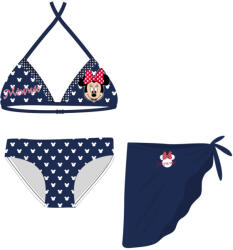 Disney Minnie egér fürdőruha szett - bikini háromszög felsőrésszel+szoknya kislányoknak - sötétkék - 122 (EvMIN0414_ske_122)