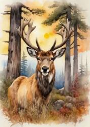 NORIMPEX - Puzzle Pictura cu diamant: Cerb 30x40 cm - 1 - 39 piese