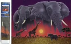 NORIMPEX - Puzzle Pictura cu diamant: Elefanti pe savana 30x40 cm - 1 - 39 piese