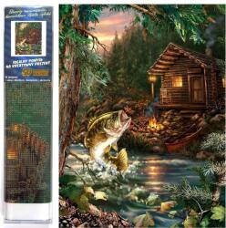 NORIMPEX - Puzzle Pictura cu diamant: Cabana pescarului 30x40 cm - 1 - 39 piese