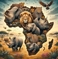 NORIMPEX - Puzzle Pictura cu diamant: Afrika 30x40 cm - 1 - 39 piese
