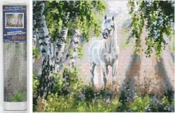 NORIMPEX - Puzzle Pictura cu diamant: Cal alb 30x40 cm - 1 - 39 piese