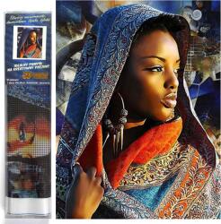 NORIMPEX - Puzzle Pictura cu diamant: Fata ganditoare 30x40 cm - 1 - 39 piese