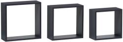 Autronic Etajeră de perete, set 3 buc. , gri mat, 30 x 11, 7, 27 x 11, 7, 24 x 11, 7 cm, gri Raft