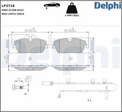 DELPHI set placute frana, frana disc DELPHI LP3718 (LP3718)