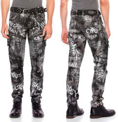 Cipo & Baxx pantaloni bărbați CD572 L: 32 blugi obișnuiți slim fit 38
