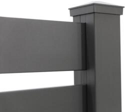 Covernit Stâlp de gard din aluminiu Cu flanșă 76 x 76 x 1800 mm (82815767618)