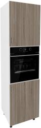 haaus Corp Turn Karo, 2 Usi, cu spatiu cuptor, Stejar Sonoma Inchis/Alb, 60 x 57 x 210 cm (917500)