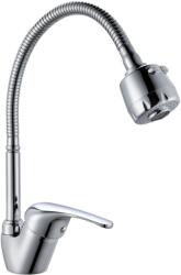 haaus Baterie Bucatarie Q-10 Sanq, pipa flexibila, Argintiu, cartus discuri ceramice D 40 mm (87472)