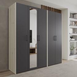 haaus Dressing Malmo V2, Stejar Alb/Antracit, L 201 cm (923808)