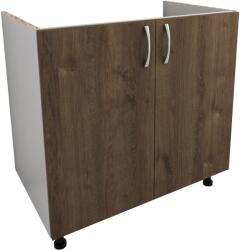 haaus Corp Masca Chiuveta Karo, 2 Usi, Stejar Bronz/Alb, 80 x 50 x 80 cm (911904)