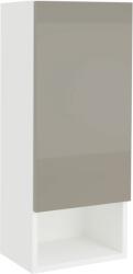 haaus Corp Baie Zed, Suspendat, 1 Usa, Gri Lucios/Alb, MDF, L 30 x l 22 x 72 cm (922535)