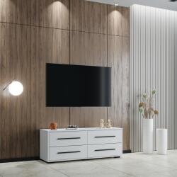 haaus Comoda TV Siena, 4 Sertare, Alb, 120 x 35 x 45 cm (916817)