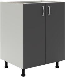 haaus Corp Baza Karo, 2 Usi, Antracit/Alb, 60 x 50 x 80 cm (912697)