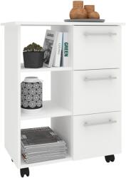 haaus Corp Mobil Loma, 3 Sertare, 3 Rafturi, Alb, 64 x 35 x 85 cm (916671)