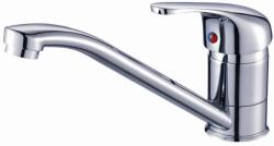 haaus Baterie Bucatarie Q-03 Sanq, pipa lunga, Argintiu, cartus cu discuri ceramice D 40 mm (49602)