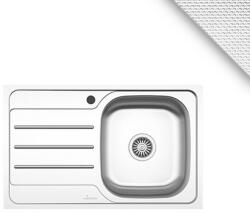 haaus Chiuveta Sanobi, 1 Cuva dreapta, Inox texturat, pe blat, 80 x 50 cm (36911)