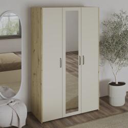 haaus Dulap Malmo, 3 Usi, Stejar Artisan/Argila, 120 x 52 x 200 cm (922948)