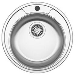 haaus Chiuveta Sanobi, 1 Cuva universala, Inox lucios, pe blat, D 49 cm (34123)