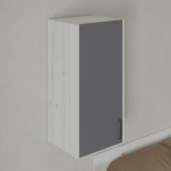 haaus Dulap suspendat Malmo, 1 Usa, Stejar Alb/Antracit, 50 x 42 x 104 cm (922993)