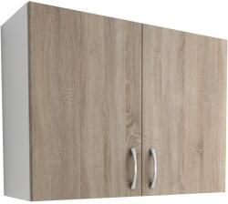 haaus Corp Superior Karo, 2 Usi, Stejar Sonoma Inchis/Alb, 80 x 30 x 60 cm (912024)