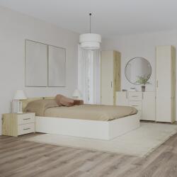 haaus Set dormitor Malmo V5, Pat 200 x 140 cm, Stejar Artisan/Argila (923471)