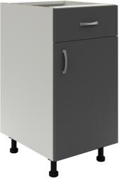 haaus Corp Baza Karo, 1 Sertar, 1 Usa, Antracit/Alb, 40 x 50 x 80 cm (912680)