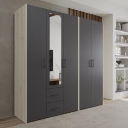 haaus Dressing Malmo V3, Stejar Alb/Antracit, L 201 cm (923815)