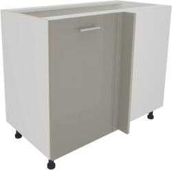 haaus Corp Baza Colt Karo, Gri Lucios/Alb, MDF, 98 x 50 x 80 cm (924188)