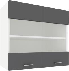 haaus Corp Superior Karo, 2 Usi, cu sticla, Antracit/Alb, 80 x 30 x 60 cm (917548)