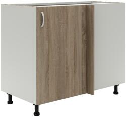haaus Corp Baza Colt Karo, Stejar Somona Inchis/Alb, 98 x 50 x 80 cm (912826)