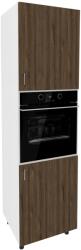 haaus Corp Turn Karo, 2 Usi, cu spatiu cuptor, Stejar Bronz/Alb, 60 x 57 x 210 cm (917425)