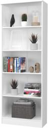 haaus Biblioteca Flint, 4 Polite, Alba, 70 x 32 x 196 cm (916411)