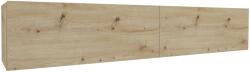 haaus Comoda TV Isla, 2 Usi, Stejar Artisan, 135 x 28 x 25 cm (925512)
