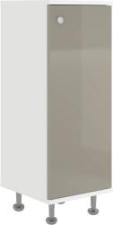 haaus Corp Baie Zaria, 1 Usa, Gri Lucios/Alb, MDF, L 30 x l 35 x H 85 cm (922566)
