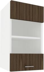 haaus Corp Superior Karo, O Usa, cu sticla, Stejar Bronz/Alb, 40 x 30 x 60 cm (917371)