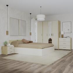 haaus Set dormitor Malmo V8, Pat 200 x 140 cm, Stejar Artisan/Argila (923501)