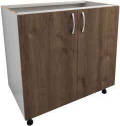 haaus Corp Baza Karo, 2 Usi, Stejar Bronz/Alb, 80 x 50 x 80 cm (911874)