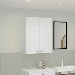 haaus Corp Baie Zaria, Suspendat, 2 Usi, Alb lucios/Alb, MDF, L 60 x l 22 x H 72 cm (912895)