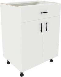 haaus Corp Baza Karo, 1 Sertar, 2 Usi, Alb, 60 x 50 x 80 cm (917234)