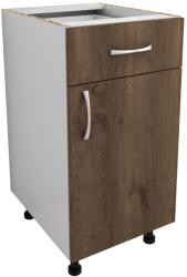 haaus Corp Baza Karo, 1 Sertar, 1 Usa, Stejar Bronz/Alb, 40 x 50 x 80 cm (911850)