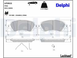 DELPHI set placute frana, frana disc DELPHI LP3922 (LP3922)
