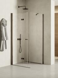 NEW TRENDY New Soleo Gunmetal Brushed cabină de duș 100x80 cm dreptunghiular grafit periat/sticlă transparentă K-2212 (K2212)