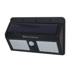 OPTONICA LED Lámpatest Oldalfali Napelemes 1.5 W Hideg Fehér Fekete Kültéri Ip54
